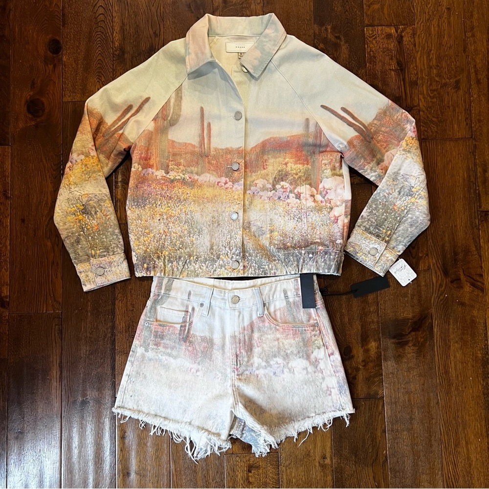 NWT Blank NYC Desert Print Jacket & Shorts Set